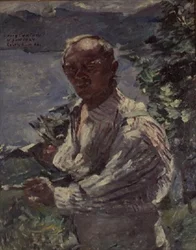 Selbstporträt am Walchensee, Bayern